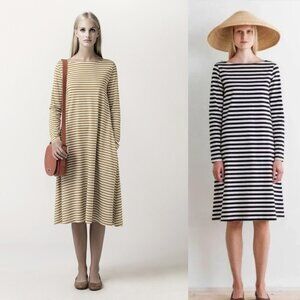 Samuji RED AND WHITE Striped Midi Dress